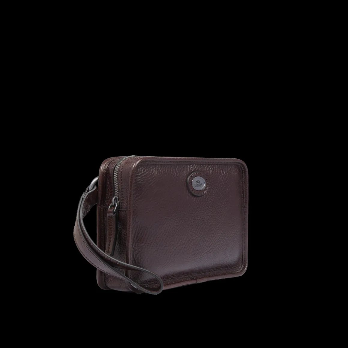 Borsello uomo in pelle con zip