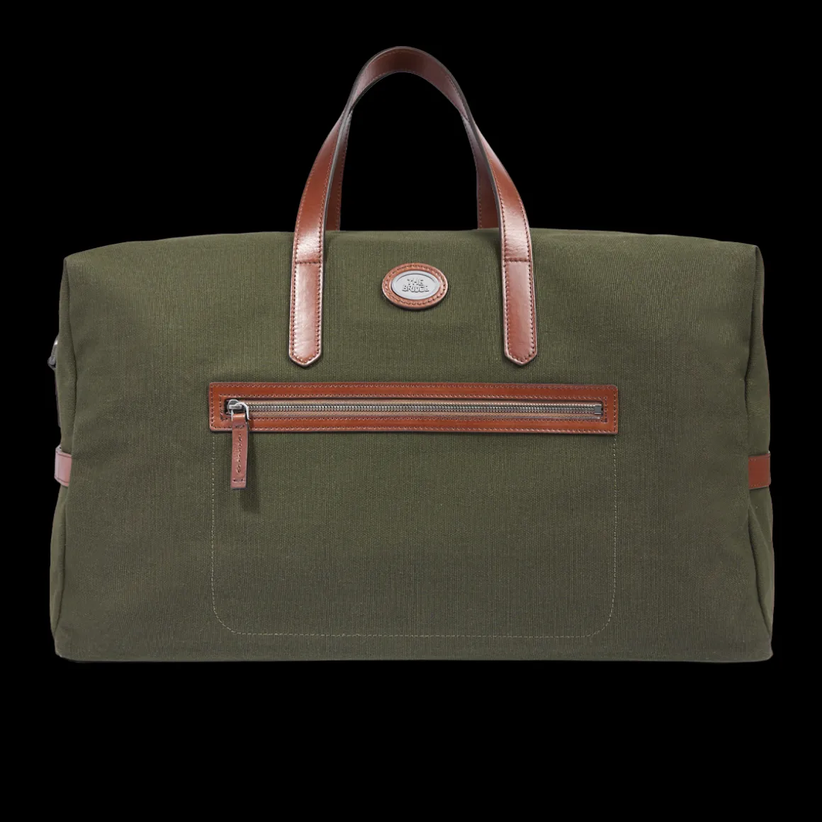 Borsone in pelle e tessuto medium size