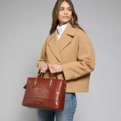 Cartella in pelle donna porta pc