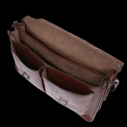 Cartella in pelle grande con tracolla