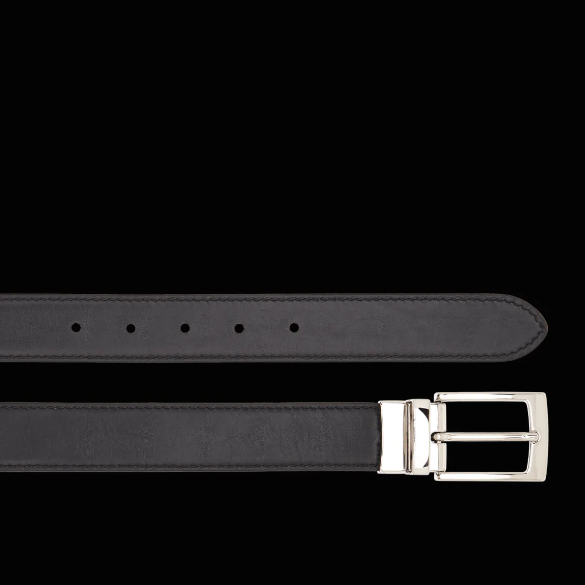 Cintura in pelle uomo reversibile nero/marrone