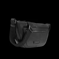 Marsupio uomo in pelle con zip frontale