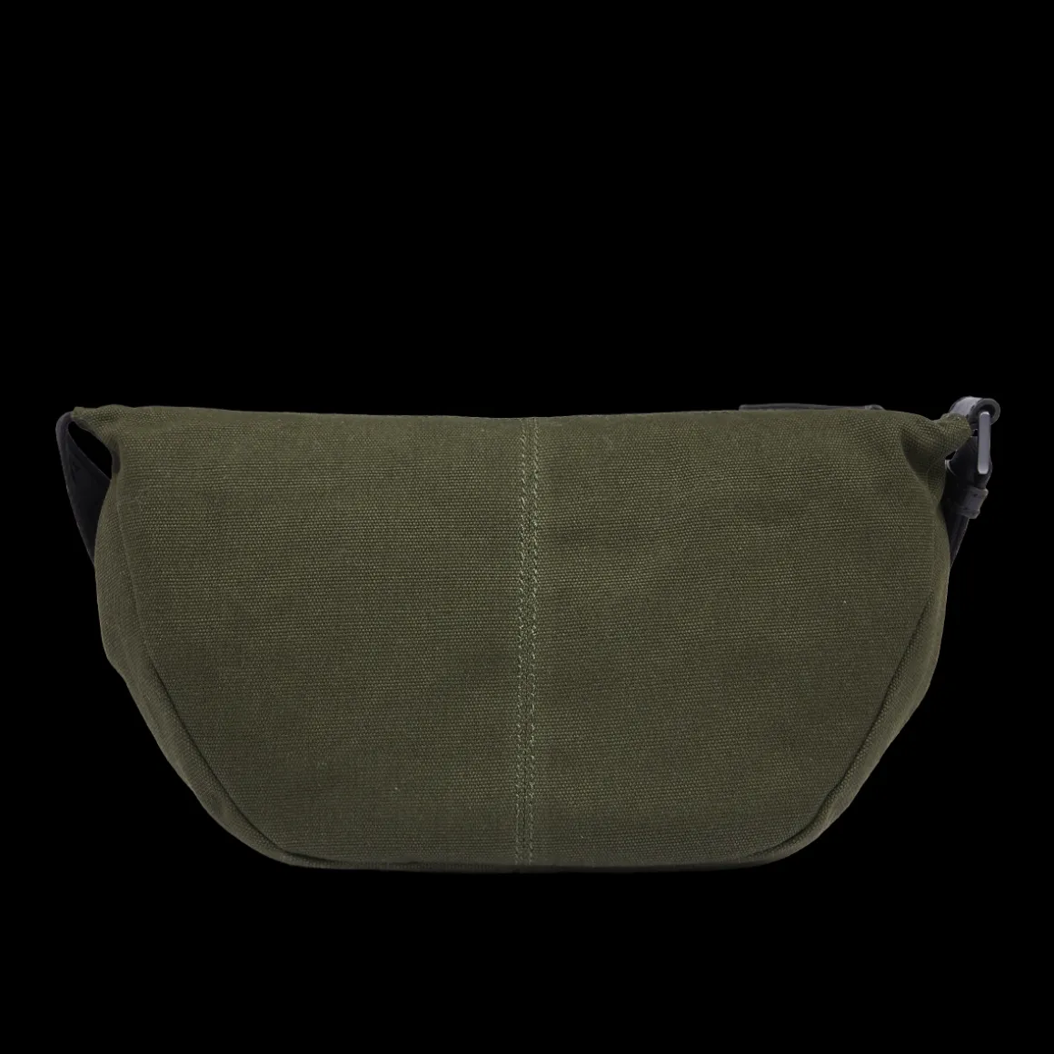 Marsupio uomo in pelle e tessuto con zip frontale