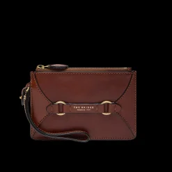 Pochette in pelle donna con zip