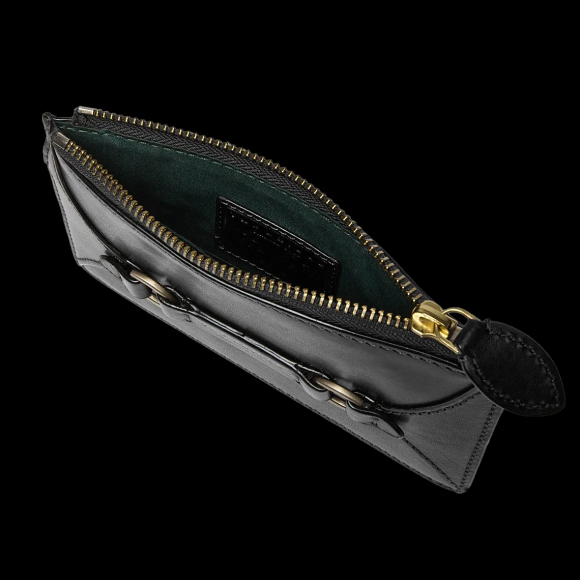 Pochette in pelle donna con zip