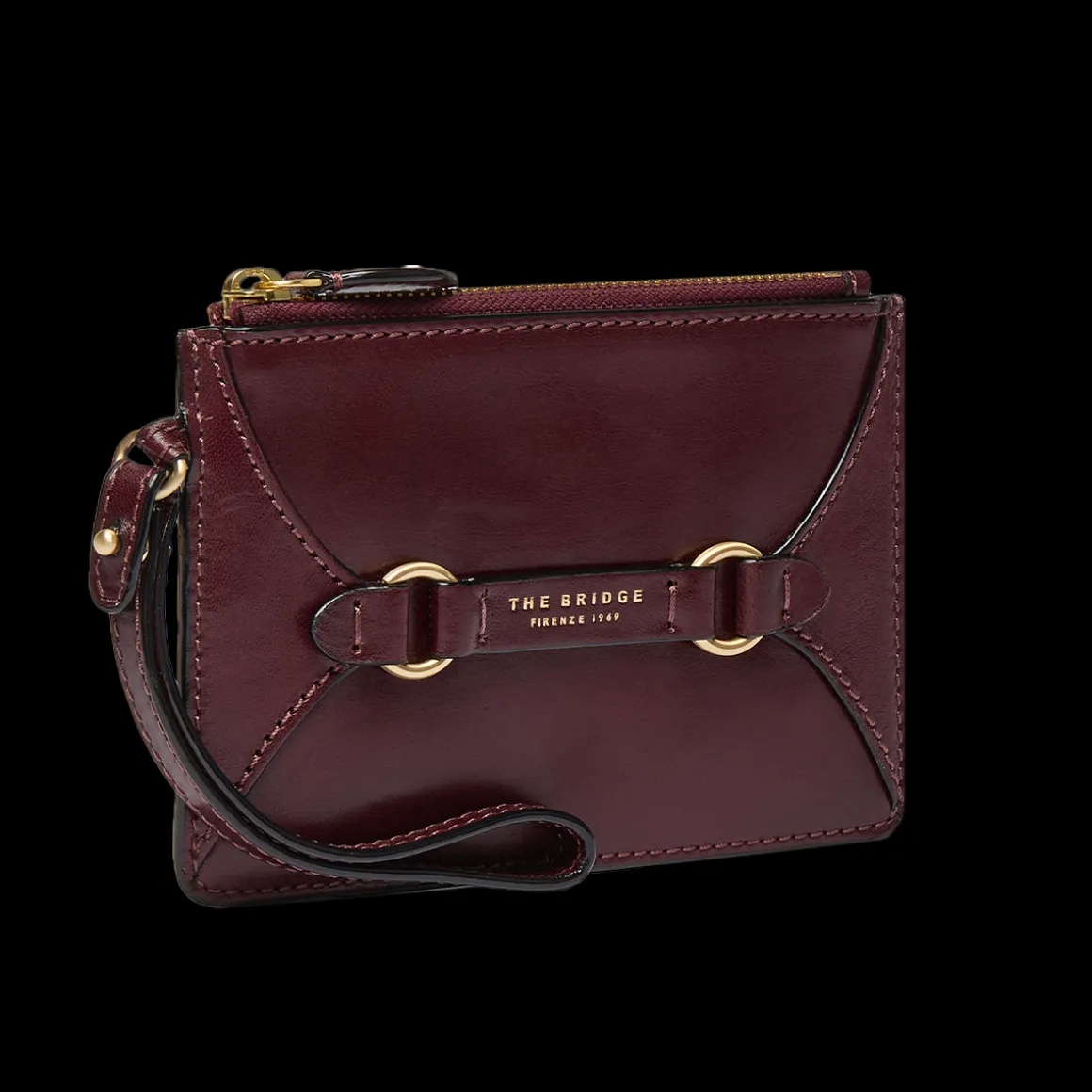 Pochette in pelle donna con zip