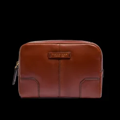 Pochette uomo in pelle con zip