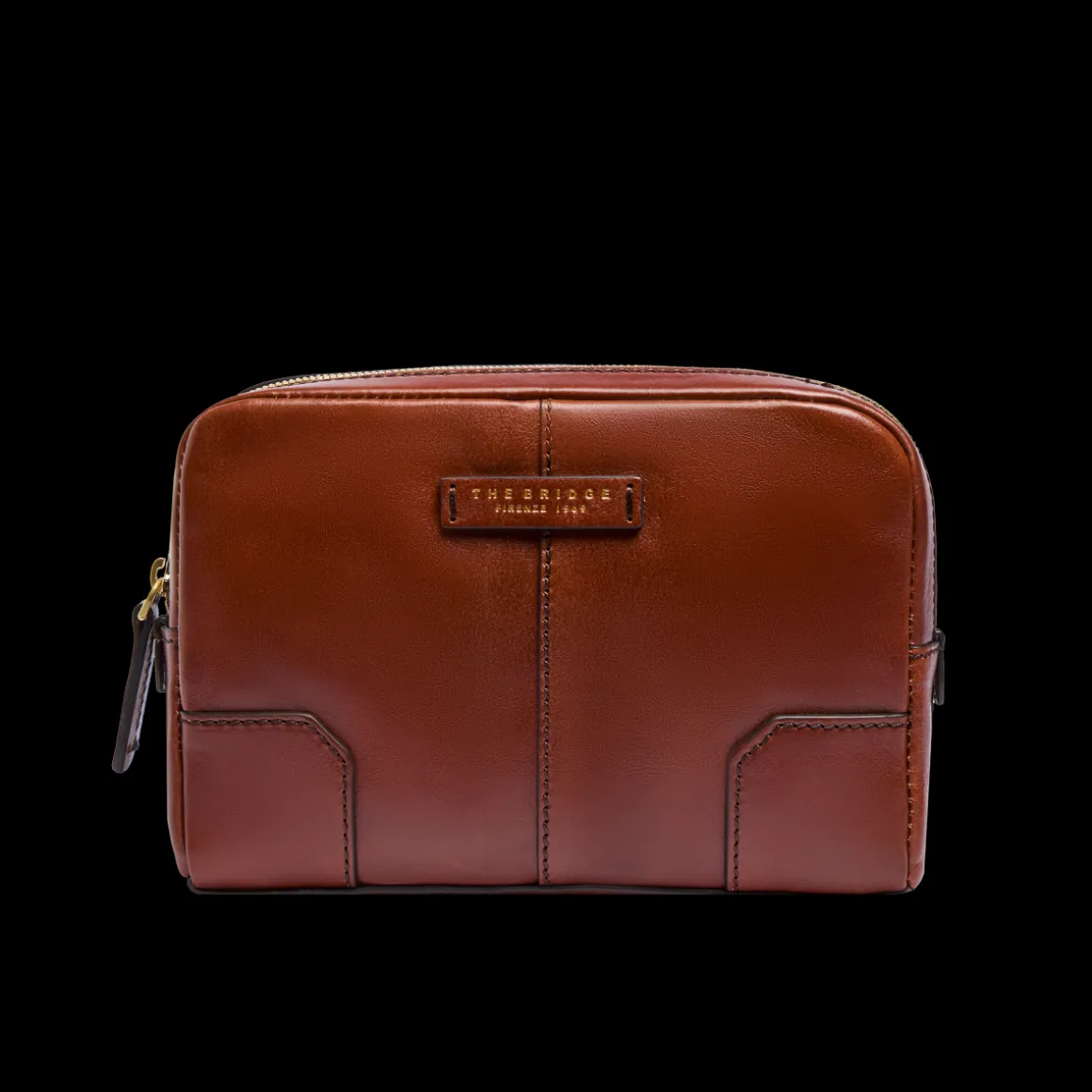 Pochette uomo in pelle con zip