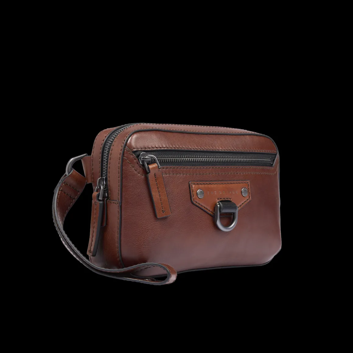 Pochette uomo in pelle con zip