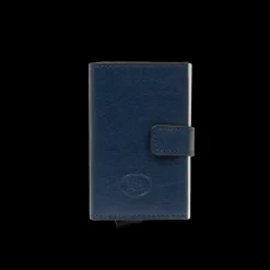Portacarte in pelle a scatto con protezione RFID