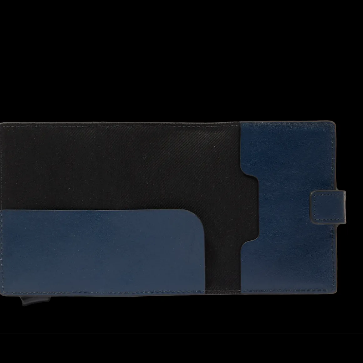 Portacarte in pelle a scatto con protezione RFID