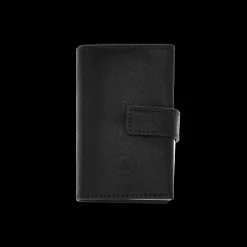Portacarte in pelle a scatto con protezione rfid