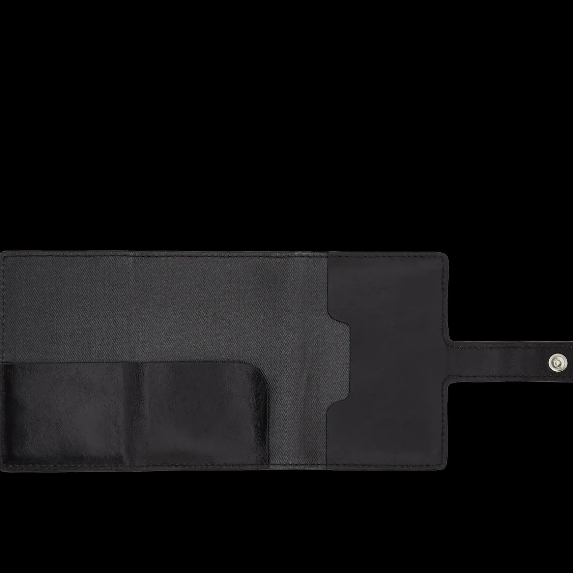Portacarte in pelle a scatto con protezione rfid