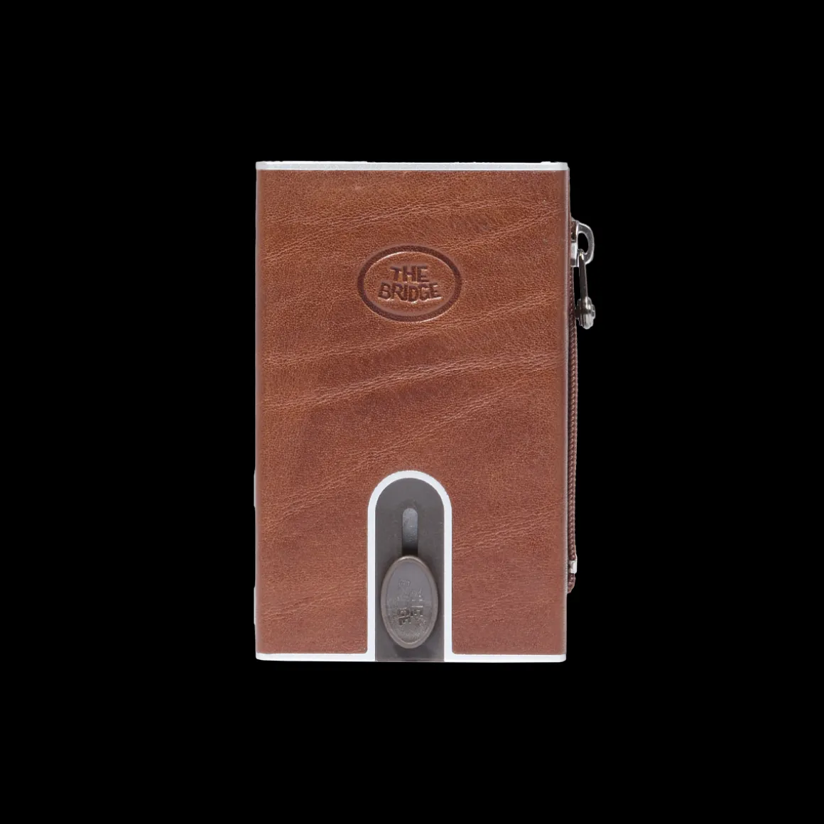 Portacarte in pelle a scatto con protezione rfid
