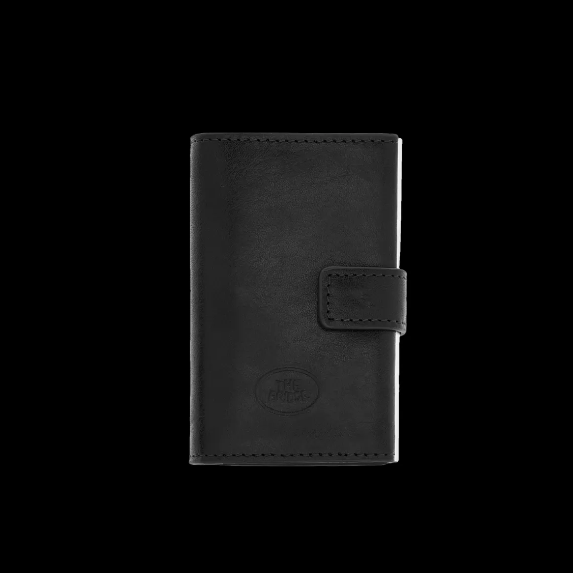Portacarte in pelle a scatto con protezione rfid