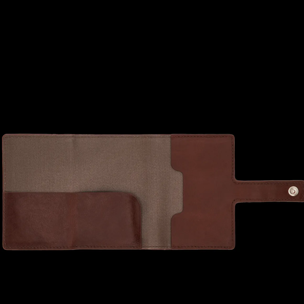Portacarte in pelle a scatto con protezione rfid