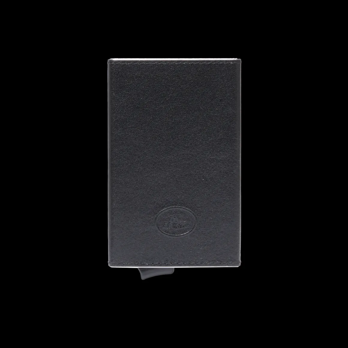 Portacarte in pelle a scatto con protezione rfid
