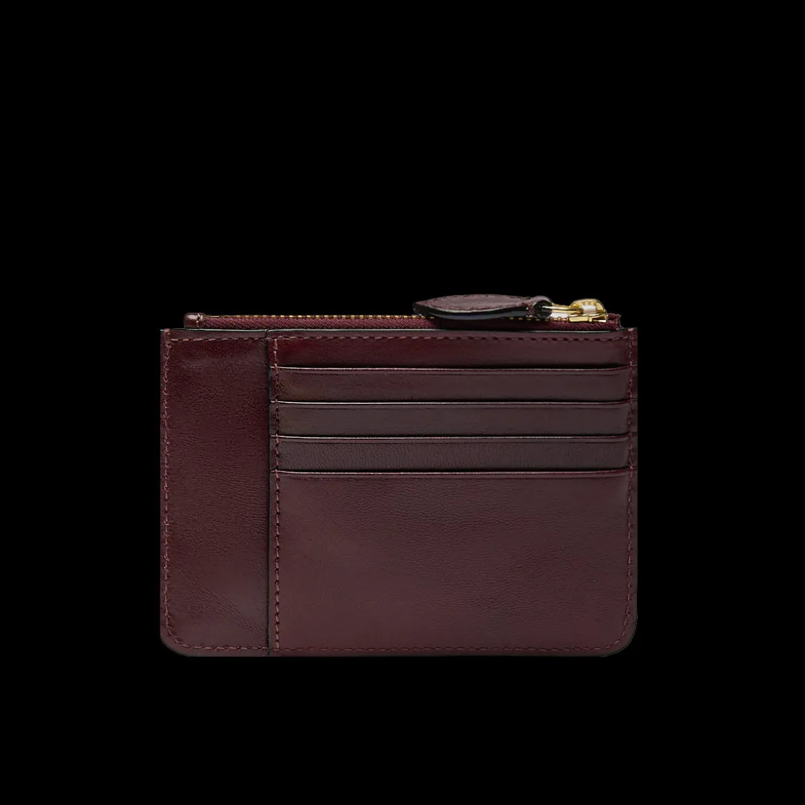 Portacarte in pelle compatto con zip