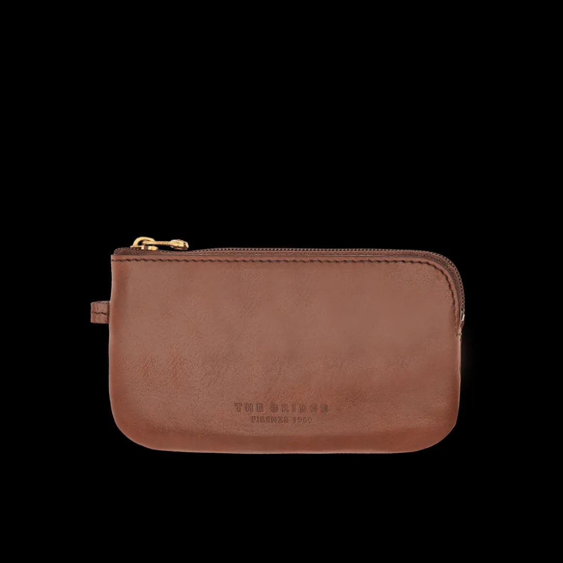 Portachiavi in pelle con zip
