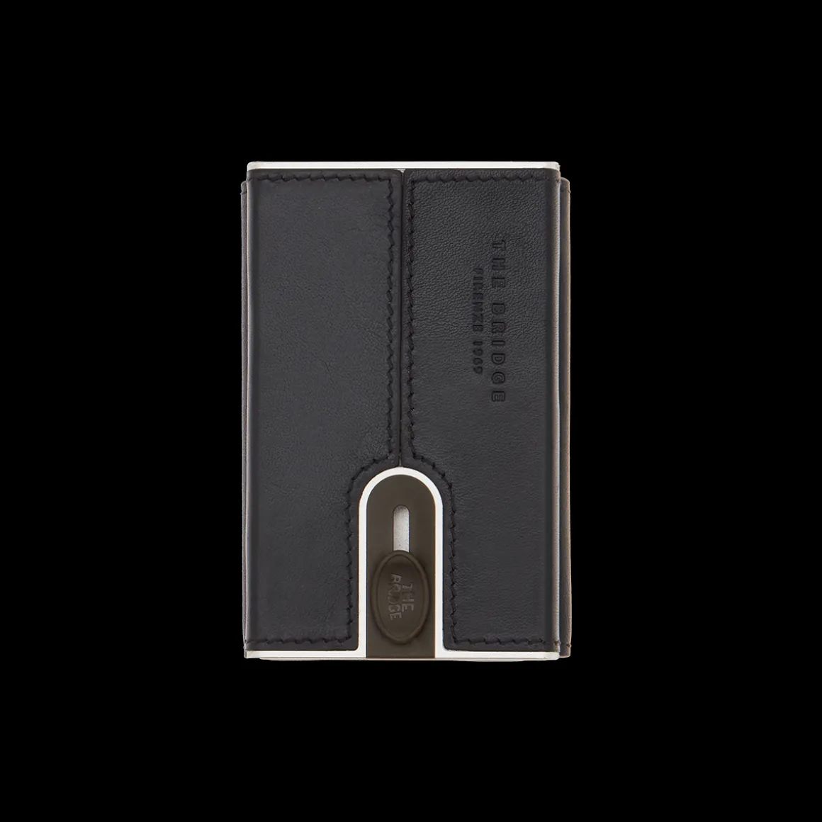 Portcarte in pelle a scatto con protezione rfid