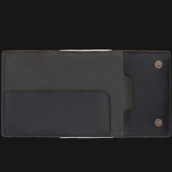 Portcarte in pelle a scatto con protezione rfid