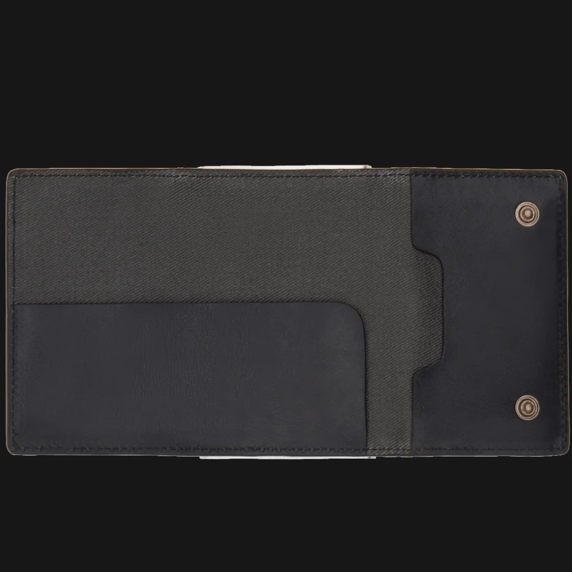 Portcarte in pelle a scatto con protezione rfid