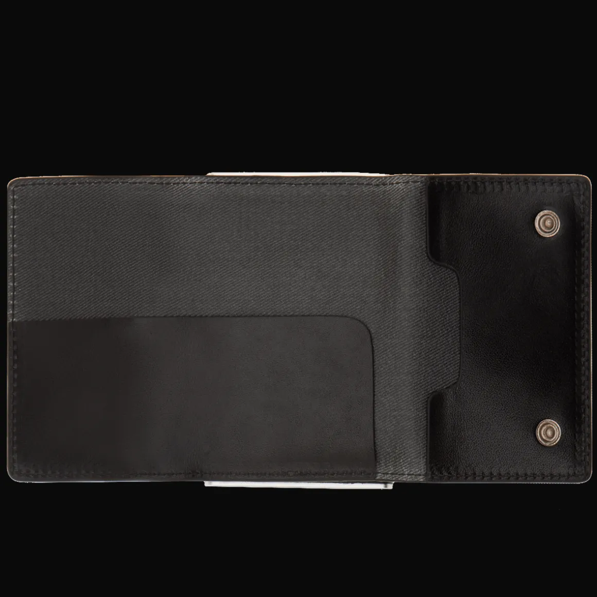 Portcarte in pelle a scatto con protezione rfid