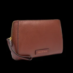 Pouch in pelle da polso con zip medium size