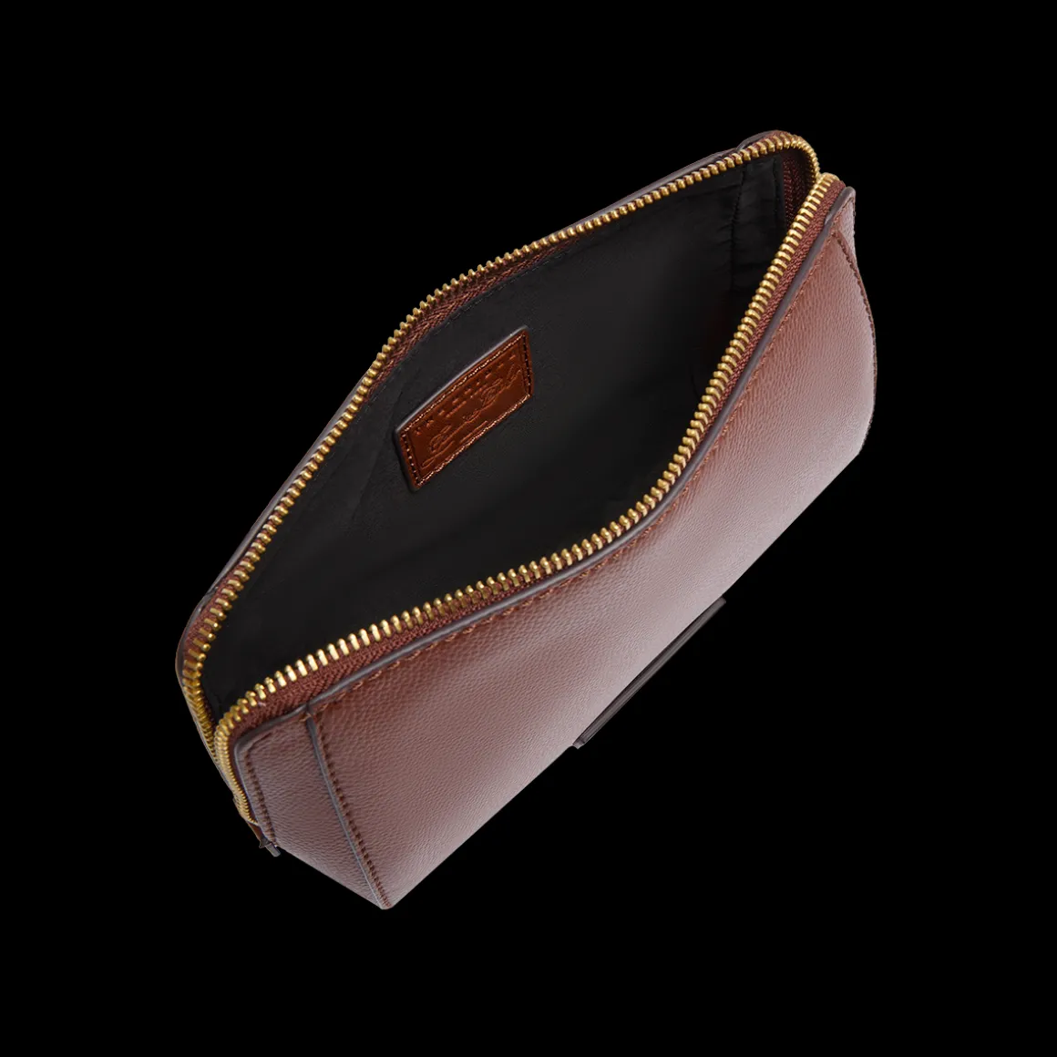 Pouch in pelle da polso con zip medium size