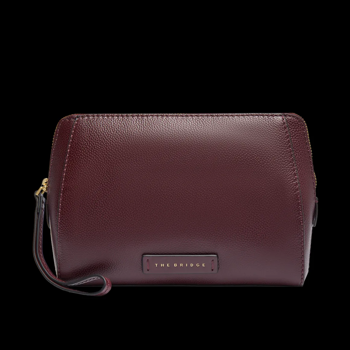 Pouch in pelle da polso con zip medium size