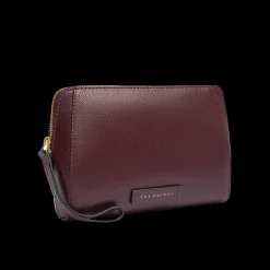 Pouch in pelle da polso con zip medium size
