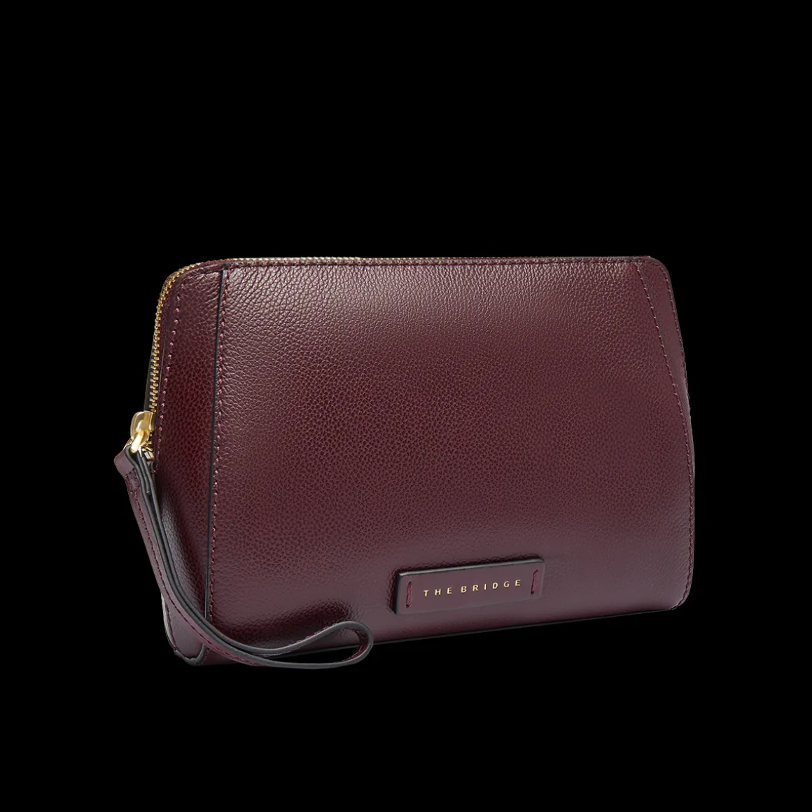 Pouch in pelle da polso con zip medium size