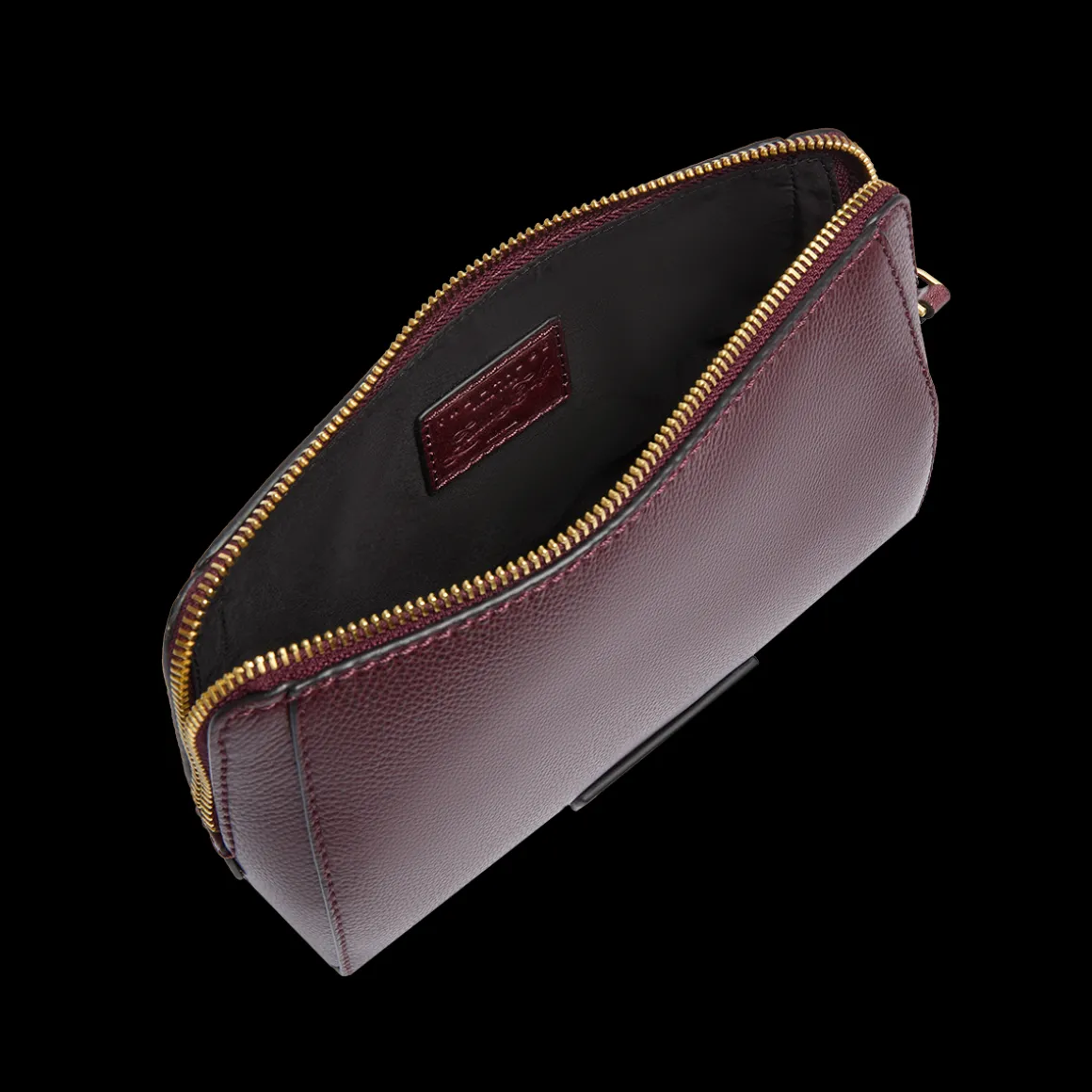 Pouch in pelle da polso con zip medium size