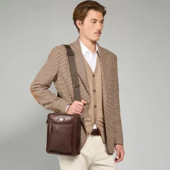 Tracolla in pelle uomo
