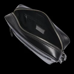 Tracolla in pelle uomo con zip frontale
