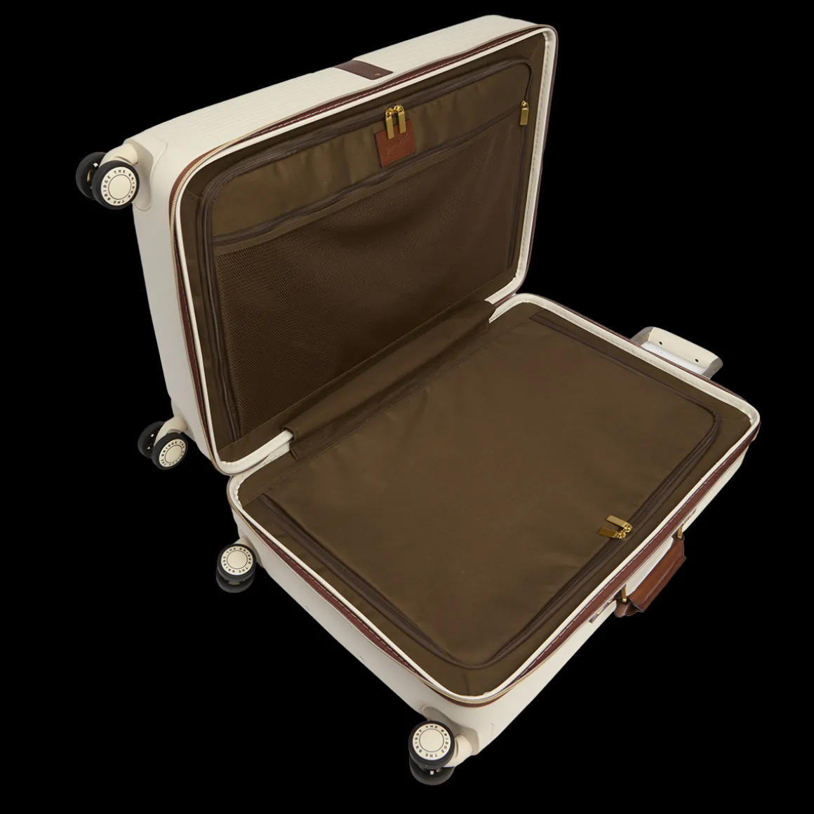Trolley in pelle e policarbonato medium