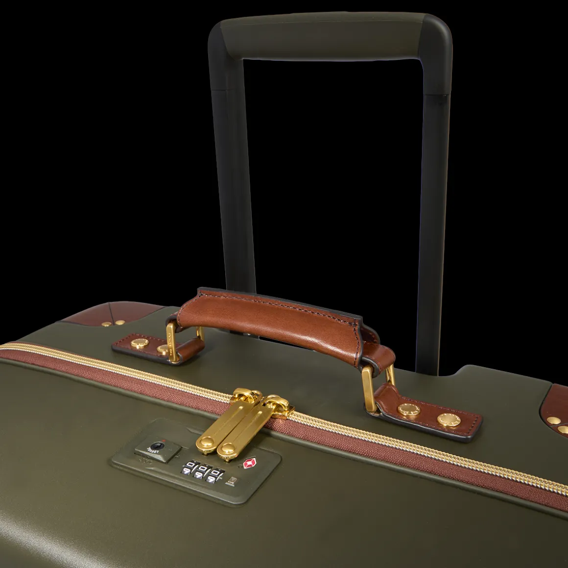 Trolley in pelle e policarbonato medium