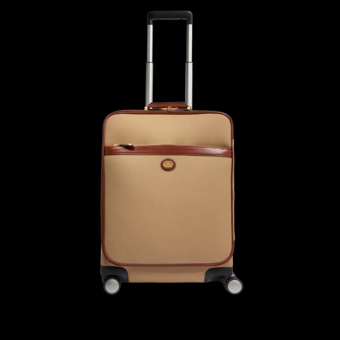 Trolley in pelle e tessuto
