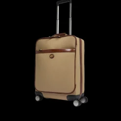 Trolley in pelle e tessuto