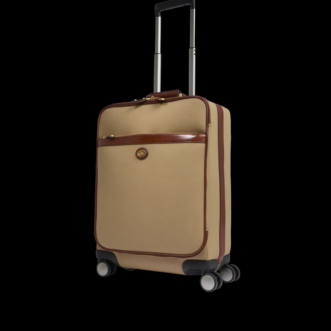 Trolley in pelle e tessuto