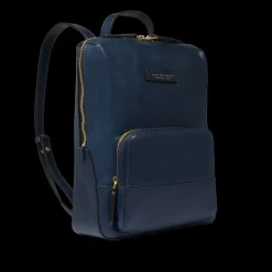 Zaino donna in pelle piccolo con tasca frontale