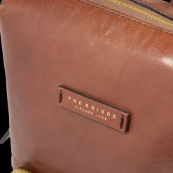 Zaino donna in pelle piccolo con tasca frontale