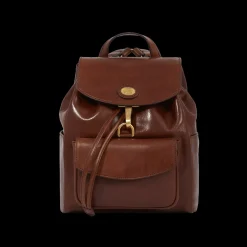 Zaino donna pelle con tasca frontale