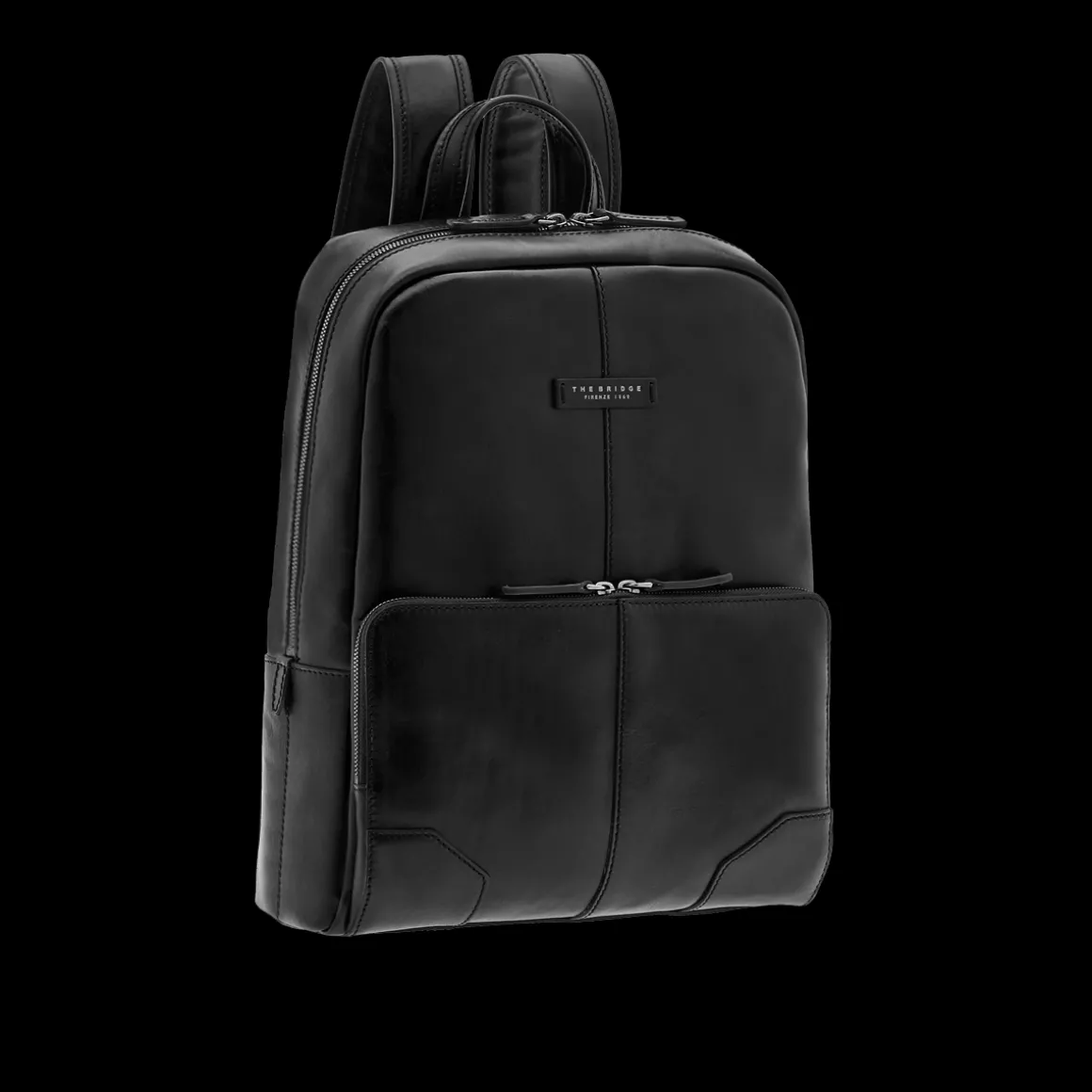 Zaino in pelle porta pc uomo due zip