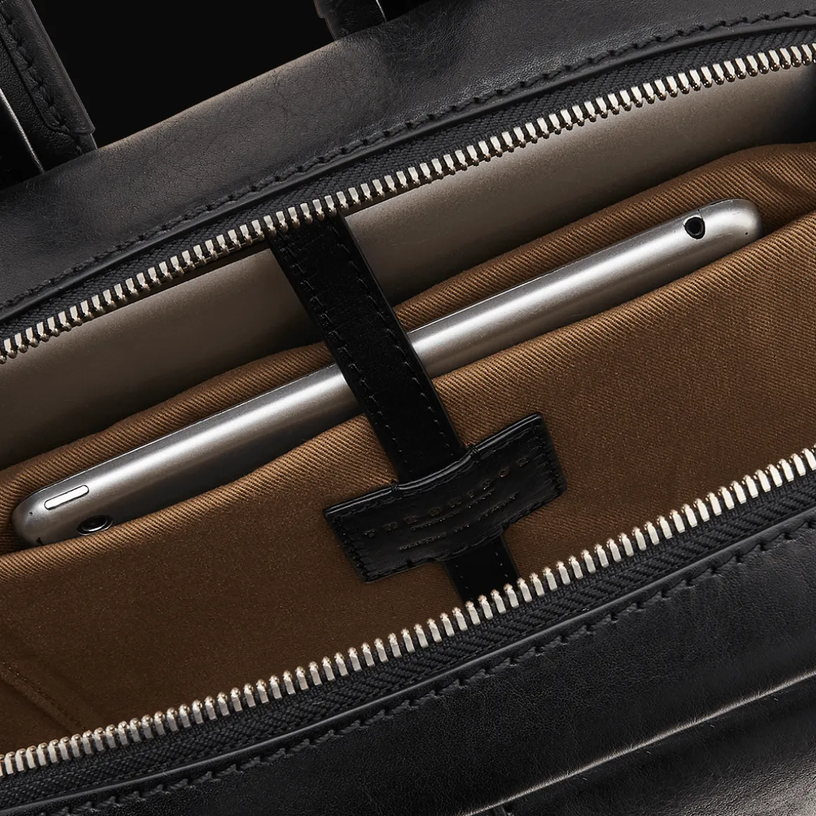 Zaino in pelle porta pc uomo due zip