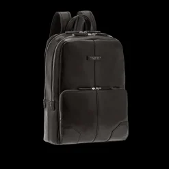 Zaino in pelle porta pc uomo due zip