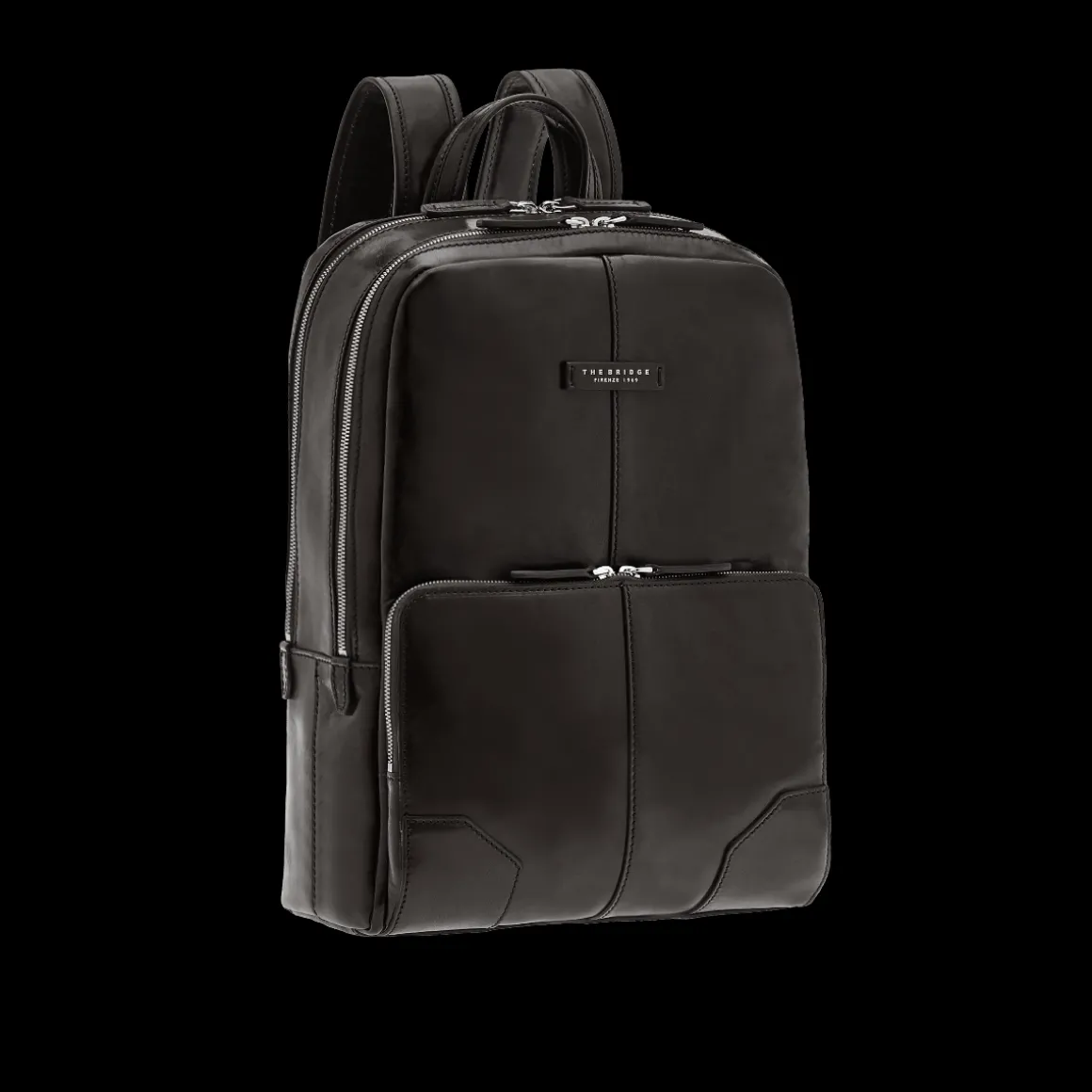 Zaino in pelle porta pc uomo due zip