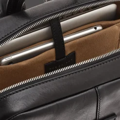 Zaino in pelle porta pc uomo due zip