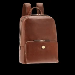Zaino in pelle porta pc uomo due zip