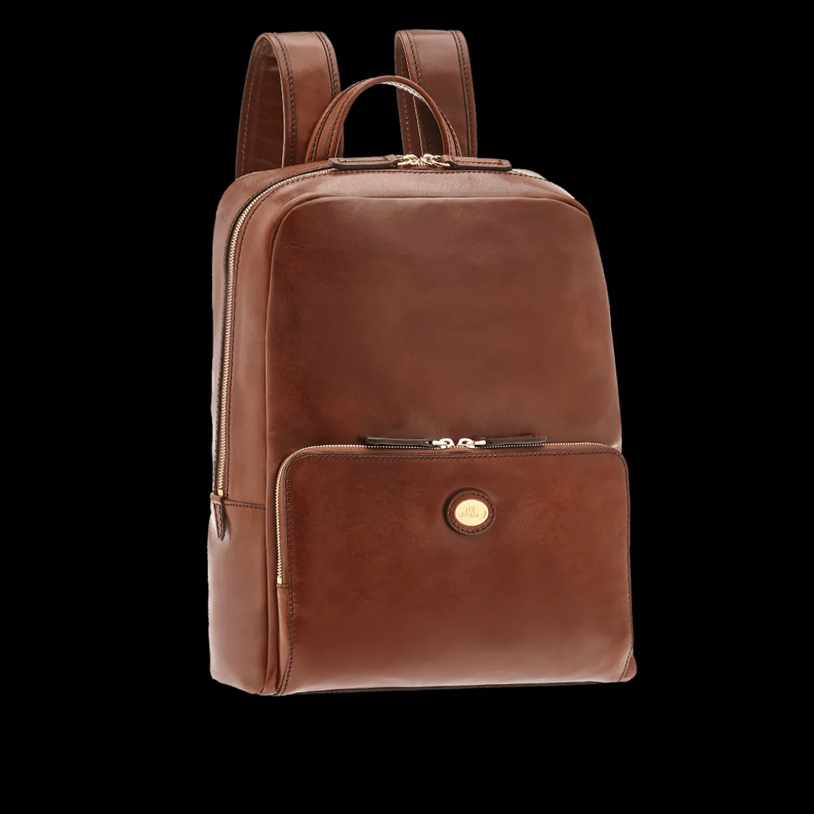 Zaino in pelle porta pc uomo due zip